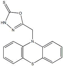 5-(10H-phenothiazin-10-ylmethyl)-1,3,4-oxadiazole-2(3H)-thione Struktur