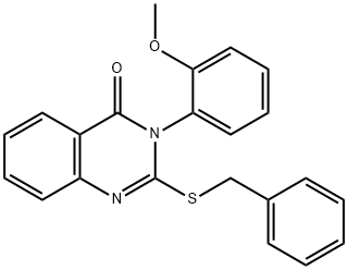 2-(benzylsulfanyl)-3-(2-methoxyphenyl)-4(3H)-quinazolinone Struktur