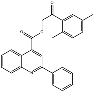 2-(2,5-dimethylphenyl)-2-oxoethyl 2-phenyl-4-quinolinecarboxylate Struktur