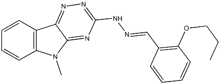 2-propoxybenzaldehyde (5-methyl-5H-[1,2,4]triazino[5,6-b]indol-3-yl)hydrazone Struktur