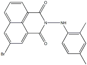 5-bromo-2-(2,4-dimethylanilino)-1H-benzo[de]isoquinoline-1,3(2H)-dione Struktur