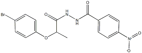 N'-[2-(4-bromophenoxy)propanoyl]-4-nitrobenzohydrazide Struktur