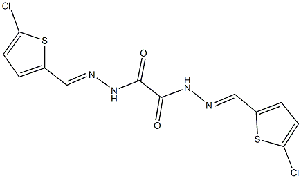 N'~1~,N'~2~-bis[(5-chloro-2-thienyl)methylene]ethanedihydrazide Struktur