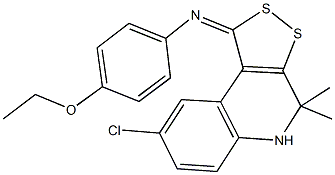 N-(8-chloro-4,4-dimethyl-4,5-dihydro-1H-[1,2]dithiolo[3,4-c]quinolin-1-ylidene)-N-(4-ethoxyphenyl)amine Struktur