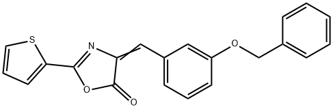 4-[3-(benzyloxy)benzylidene]-2-(2-thienyl)-1,3-oxazol-5(4H)-one Struktur