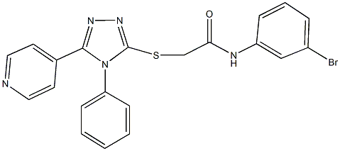 N-(3-bromophenyl)-2-{[4-phenyl-5-(4-pyridinyl)-4H-1,2,4-triazol-3-yl]sulfanyl}acetamide Struktur