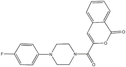 3-{[4-(4-fluorophenyl)-1-piperazinyl]carbonyl}-1H-isochromen-1-one Struktur