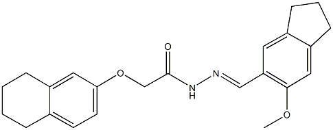 N'-[(6-methoxy-2,3-dihydro-1H-inden-5-yl)methylene]-2-(5,6,7,8-tetrahydro-2-naphthalenyloxy)acetohydrazide Struktur