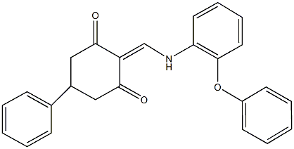 2-[(2-phenoxyanilino)methylene]-5-phenyl-1,3-cyclohexanedione Struktur