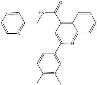 2-(3,4-dimethylphenyl)-N-(2-pyridinylmethyl)-4-quinolinecarboxamide Struktur