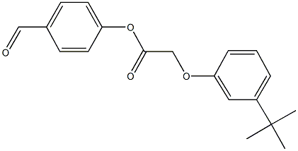 4-formylphenyl (3-tert-butylphenoxy)acetate Struktur