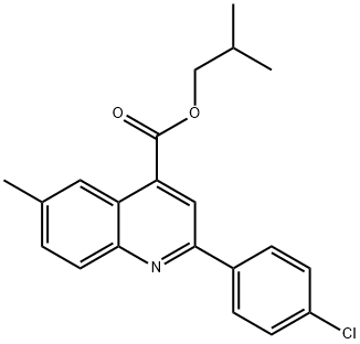 isobutyl 2-(4-chlorophenyl)-6-methyl-4-quinolinecarboxylate Struktur