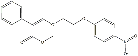 methyl 3-(2-{4-nitrophenoxy}ethoxy)-2-phenylacrylate Struktur