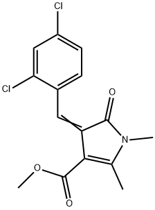 methyl 4-(2,4-dichlorobenzylidene)-1,2-dimethyl-5-oxo-4,5-dihydro-1H-pyrrole-3-carboxylate Struktur