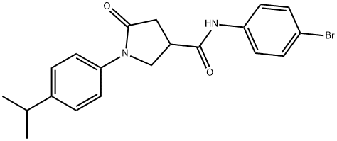 N-(4-bromophenyl)-1-(4-isopropylphenyl)-5-oxo-3-pyrrolidinecarboxamide Struktur