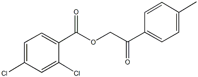 2-(4-methylphenyl)-2-oxoethyl 2,4-dichlorobenzoate Struktur