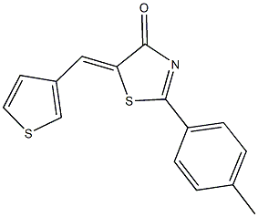 2-(4-methylphenyl)-5-(3-thienylmethylene)-1,3-thiazol-4(5H)-one Struktur