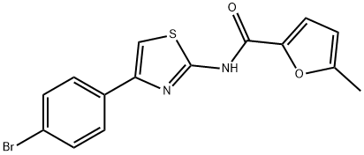 N-[4-(4-bromophenyl)-1,3-thiazol-2-yl]-5-methyl-2-furamide Struktur