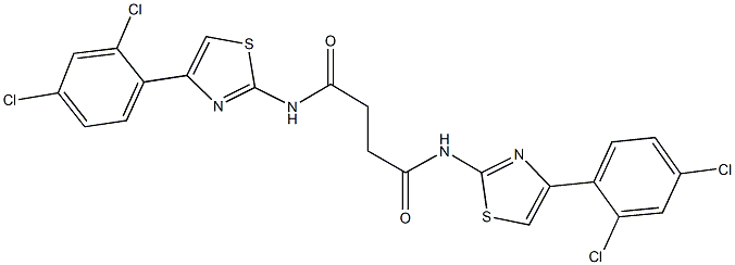 N~1~,N~4~-bis[4-(2,4-dichlorophenyl)-1,3-thiazol-2-yl]succinamide Struktur