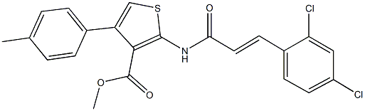 methyl 2-{[3-(2,4-dichlorophenyl)acryloyl]amino}-4-(4-methylphenyl)-3-thiophenecarboxylate Struktur