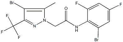 N-(2-bromo-4,6-difluorophenyl)-2-[4-bromo-5-methyl-3-(trifluoromethyl)-1H-pyrazol-1-yl]acetamide Struktur