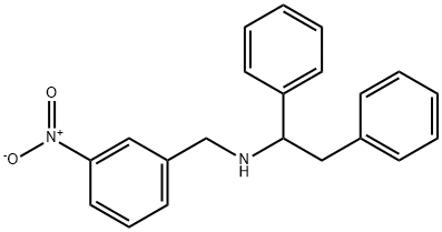 N-(3-nitrobenzyl)-1,2-diphenylethanamine Struktur