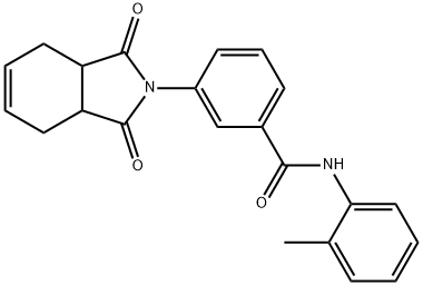 3-(1,3-dioxo-1,3,3a,4,7,7a-hexahydro-2H-isoindol-2-yl)-N-(2-methylphenyl)benzamide Struktur