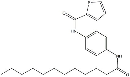 N-[4-(dodecanoylamino)phenyl]-2-thiophenecarboxamide Struktur