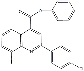 phenyl 2-(4-chlorophenyl)-8-methyl-4-quinolinecarboxylate Struktur