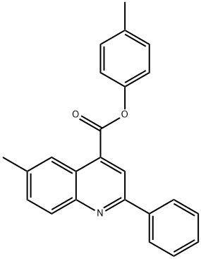 4-methylphenyl 6-methyl-2-phenyl-4-quinolinecarboxylate Struktur