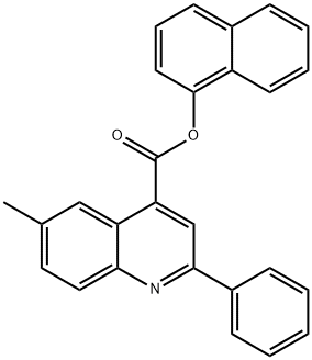 1-naphthyl 6-methyl-2-phenyl-4-quinolinecarboxylate Struktur