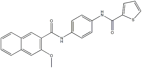 N-{4-[(3-methoxy-2-naphthoyl)amino]phenyl}-2-thiophenecarboxamide Struktur