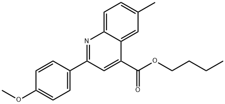 butyl 2-(4-methoxyphenyl)-6-methyl-4-quinolinecarboxylate Struktur