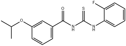 N-(2-fluorophenyl)-N'-(3-isopropoxybenzoyl)thiourea Struktur