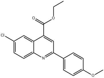 ethyl 6-chloro-2-(4-methoxyphenyl)-4-quinolinecarboxylate Struktur