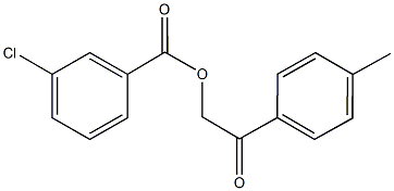 2-(4-methylphenyl)-2-oxoethyl 3-chlorobenzoate Struktur