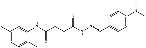 4-{2-[4-(dimethylamino)benzylidene]hydrazino}-N-(2,5-dimethylphenyl)-4-oxobutanamide Struktur