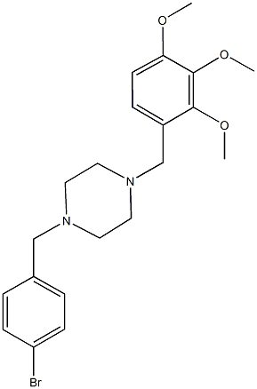 1-(4-bromobenzyl)-4-(2,3,4-trimethoxybenzyl)piperazine Struktur