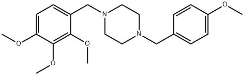 1-(4-methoxybenzyl)-4-(2,3,4-trimethoxybenzyl)piperazine Struktur