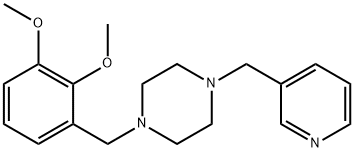 2-methoxy-3-{[4-(3-pyridinylmethyl)-1-piperazinyl]methyl}phenyl methyl ether Struktur