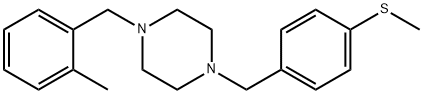 1-(2-methylbenzyl)-4-[4-(methylsulfanyl)benzyl]piperazine Struktur