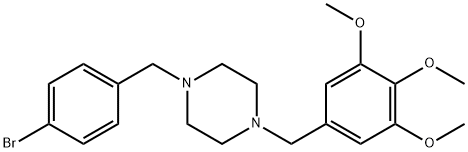 1-(4-bromobenzyl)-4-(3,4,5-trimethoxybenzyl)piperazine Struktur