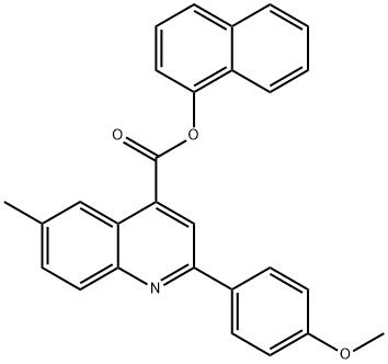 1-naphthyl 2-(4-methoxyphenyl)-6-methyl-4-quinolinecarboxylate Struktur