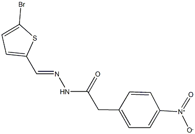 N'-[(5-bromo-2-thienyl)methylene]-2-{4-nitrophenyl}acetohydrazide Struktur