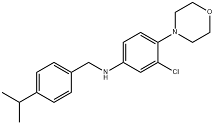 N-[3-chloro-4-(4-morpholinyl)phenyl]-N-(4-isopropylbenzyl)amine Struktur