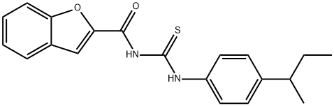 N-(1-benzofuran-2-ylcarbonyl)-N'-(4-sec-butylphenyl)thiourea Struktur