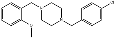 1-(4-chlorobenzyl)-4-(2-methoxybenzyl)piperazine Struktur