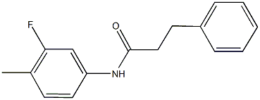 N-(3-fluoro-4-methylphenyl)-3-phenylpropanamide Struktur