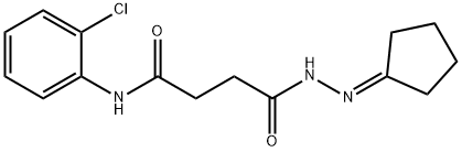 N-(2-chlorophenyl)-4-(2-cyclopentylidenehydrazino)-4-oxobutanamide Struktur