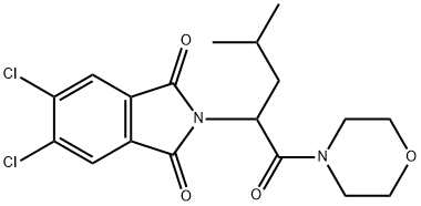 5,6-dichloro-2-[3-methyl-1-(morpholin-4-ylcarbonyl)butyl]-1H-isoindole-1,3(2H)-dione Struktur